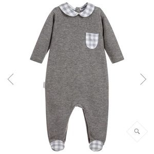 BABIDU NWOT Grey Cotton Fleecy Babygrow - 9 month